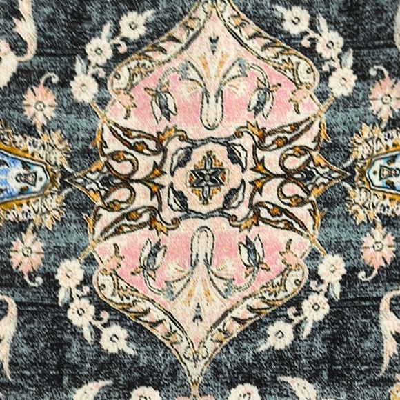 Lavender Brown Silk Camisole Racerback Tank Damask Print Lined Blouse Sz L - Picture 6 of 10